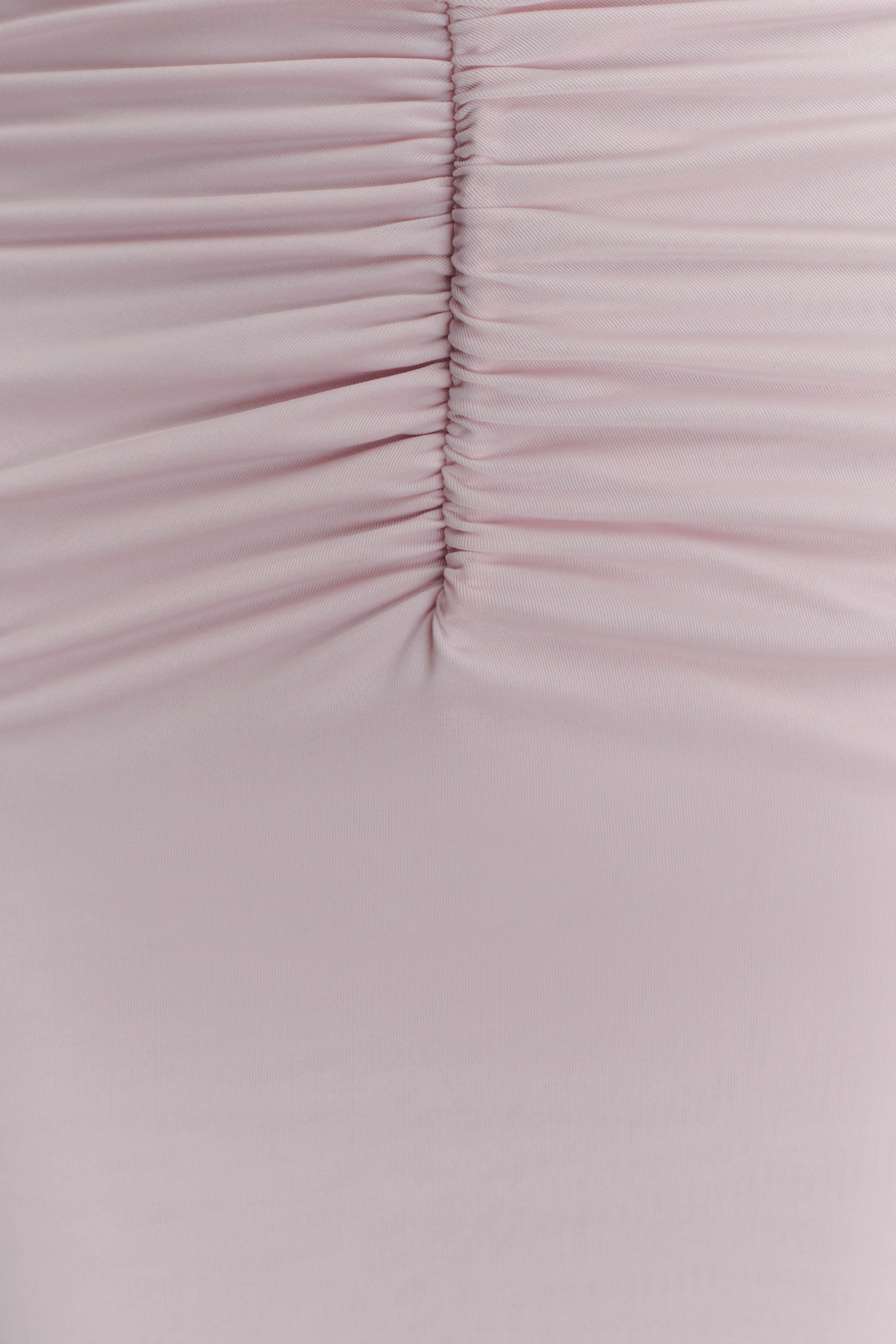 Rafaella Slinky And Mesh Maxi Dress - Pale Pink